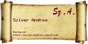 Sziver Andrea névjegykártya