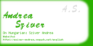 andrea sziver business card